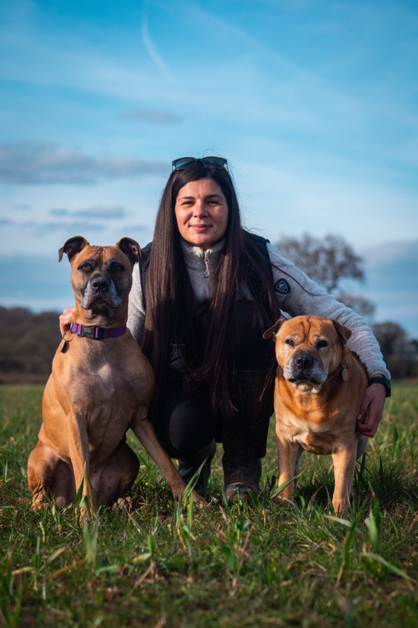 Natalia from The Loose Lead Co. with two of her four-legged clients